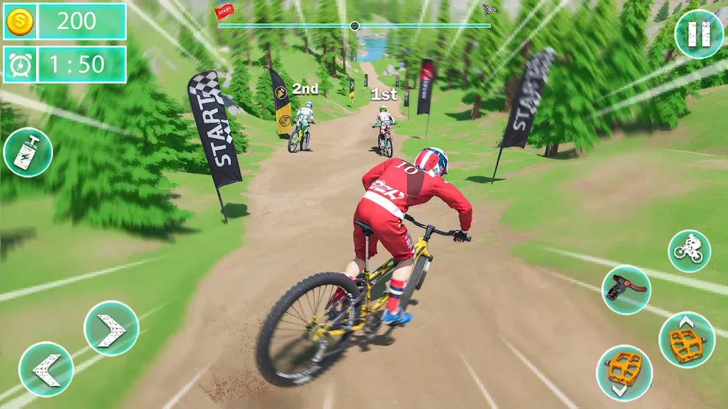 MTB Downhill: BMX Racer  [МОД Меню] Screenshot 4