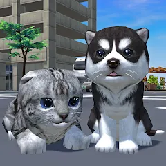 Скачать взломанную Cute Pocket Cat And Puppy 3D (Кьют Покет Кэт Энд Паппи 3Д)  [МОД Mega Pack] - стабильная версия apk на Андроид