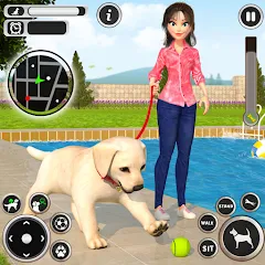 Скачать взломанную Dog Simulator Pet Dog Games 3D  [МОД Много денег] - полная версия apk на Андроид