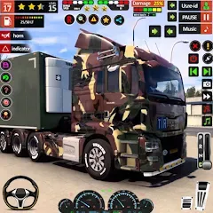 Скачать взломанную Army Truck Transport Game 2023  [МОД Menu] - полная версия apk на Андроид