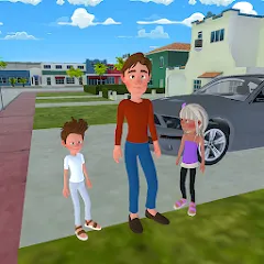 Скачать взлом Super Dad Virtual : Happy Game  [МОД Все открыто] - полная версия apk на Андроид