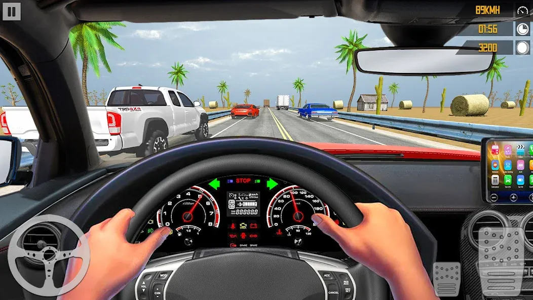 VR Traffic Racing In Car Drive (ВР Трафик Гонки на Автомобиле Вождения)  [МОД Меню] Screenshot 2