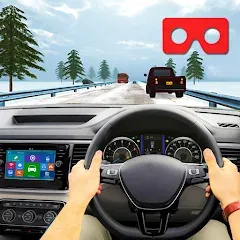 Скачать взломанную VR Traffic Racing In Car Drive (ВР Трафик Гонки на Автомобиле Вождения)  [МОД Меню] - последняя версия apk на Андроид