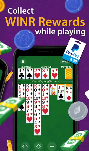 Solitaire - Make Money  [МОД Unlocked] Screenshot 5