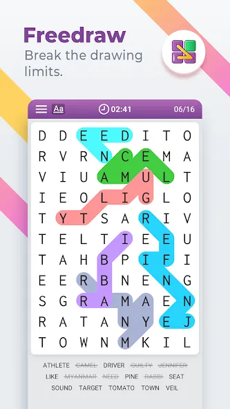 Word Search Colorful  [МОД Mega Pack] Screenshot 5