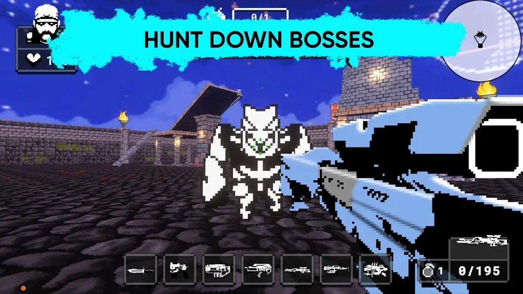 Doomsday pixel shooter 3d (Дум пиксельный шутер 3D)  [МОД Много денег] Screenshot 2