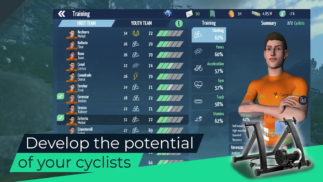 Live Cycling Manager 2023 (Лайв Сайклинг Менеджер 2023)  [МОД Бесконечные монеты] Screenshot 4