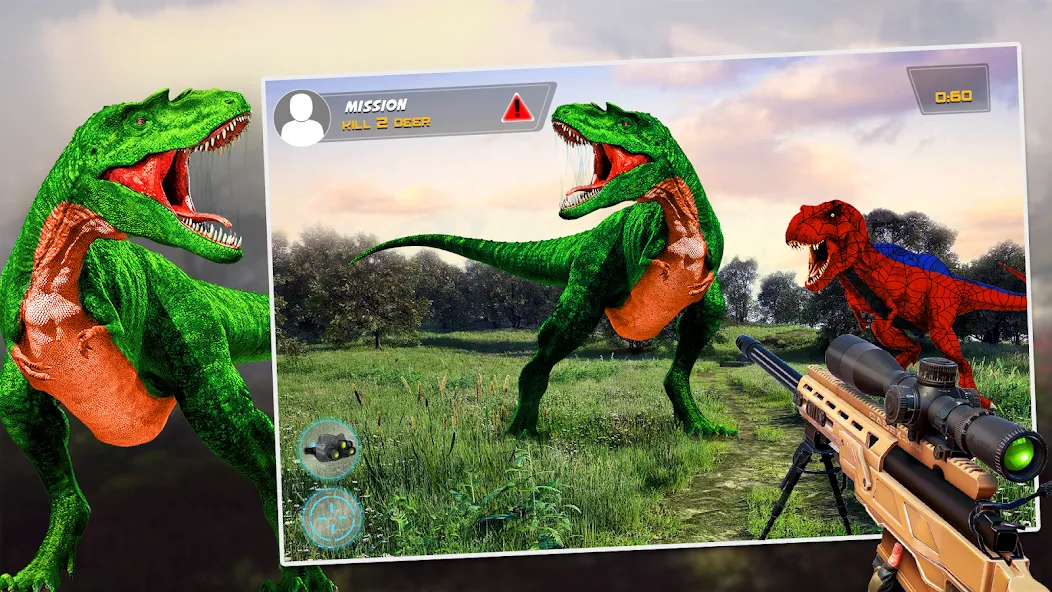 Dino Hunting Sniper Shooter 3D  [МОД Меню] Screenshot 2