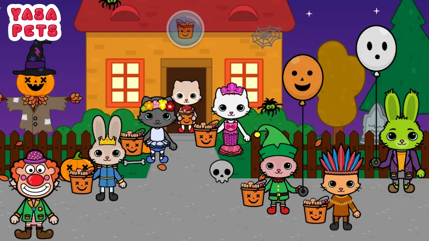 Yasa Pets Halloween (Яса Петс Хэллоуин)  [МОД Бесконечные монеты] Screenshot 1