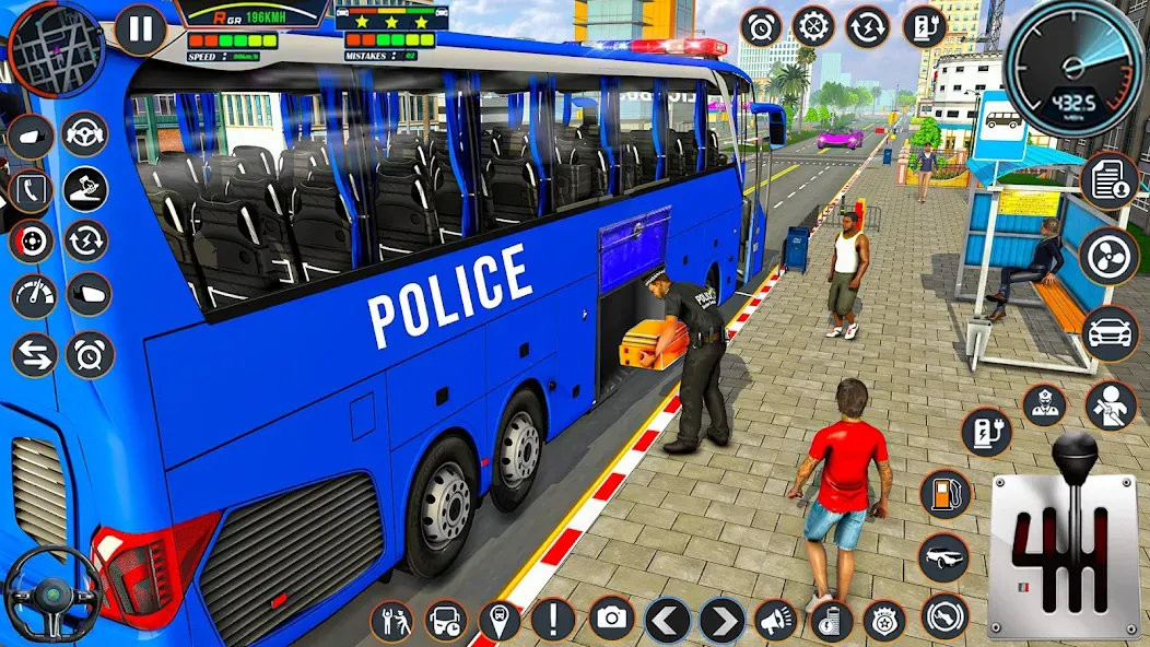 City Bus Simulator Bus Game 3D (Полицейский автобус симулятор)  [МОД Unlocked] Screenshot 2