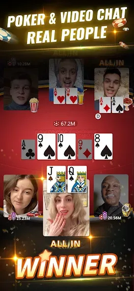 PokerGaga: Texas Holdem Live (ПокерГага)  [МОД Unlocked] Screenshot 1