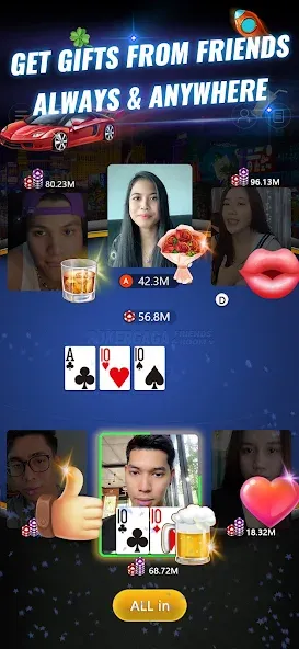 PokerGaga: Texas Holdem Live (ПокерГага)  [МОД Unlocked] Screenshot 2