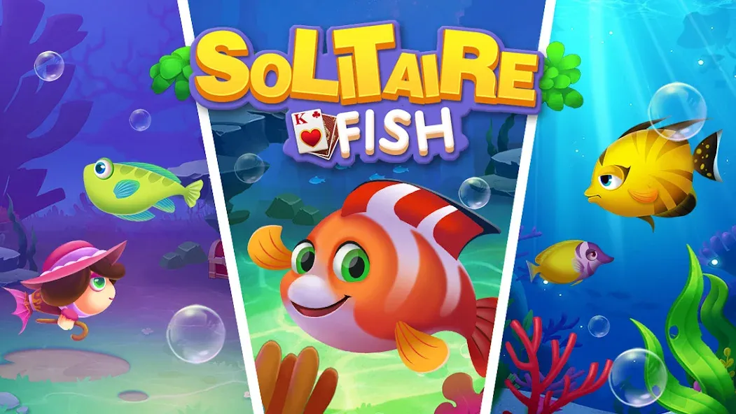 Solitaire Fish Klondike Card (Солитер Карточная игра Клондайк Фиш)  [МОД Бесконечные монеты] Screenshot 5