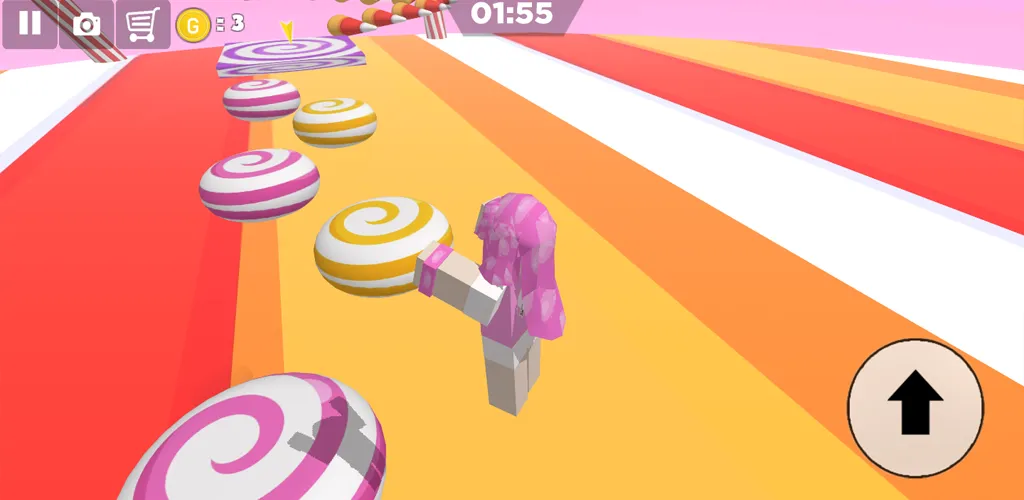 Candy Parkour Sweet girl (Кенди Паркур Свит грл)  [МОД Бесконечные монеты] Screenshot 3