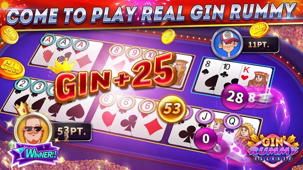 Gin Rummy Online & Offline  [МОД Unlimited Money] Screenshot 5