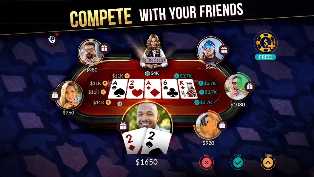 Zynga Poker ™ – Texas Holdem (Зинга Покер)  [МОД Много монет] Screenshot 3