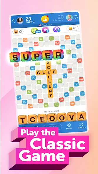 Words With Friends 2 Word Game (Вордс вит Френдс 2 Классик)  [МОД Много денег] Screenshot 1