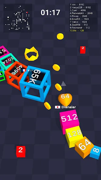 Cube Arena 2048: Merge Numbers  [МОД Бесконечные деньги] Screenshot 5