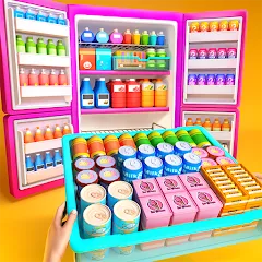 Скачать взломанную Fill Up Fridge：Organizing Game  [МОД Бесконечные монеты] - полная версия apk на Андроид