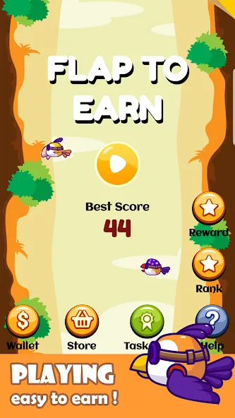 Flap To Earn (Флап Ту Ирн)  [МОД Много денег] Screenshot 1