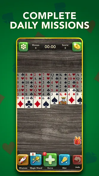 FreeCell Classic Card Game (ФриСел Классическая карточная игра)  [МОД Бесконечные монеты] Screenshot 4