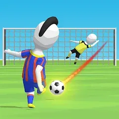 Взломанная Stickman Freekick: Soccer game  [МОД Unlimited Money] - стабильная версия apk на Андроид