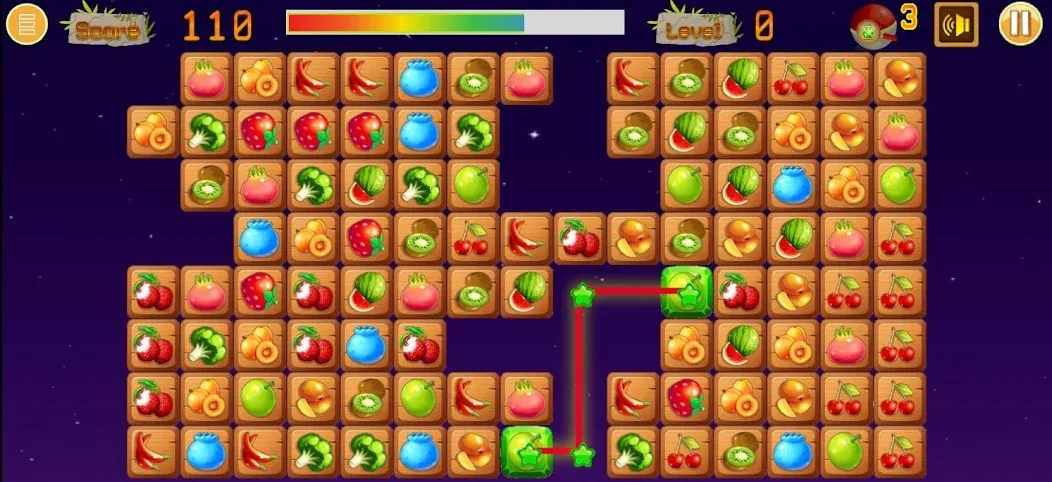 Link fruits - fruit match pair  [МОД Все открыто] Screenshot 4