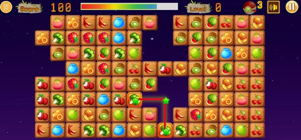 Link fruits - fruit match pair  [МОД Все открыто] Screenshot 5