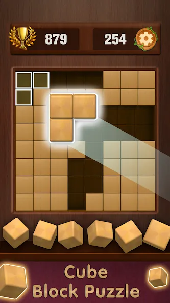 Wooden Cube Block Puzzle (Деревянный кубик головоломка)  [МОД Много денег] Screenshot 4