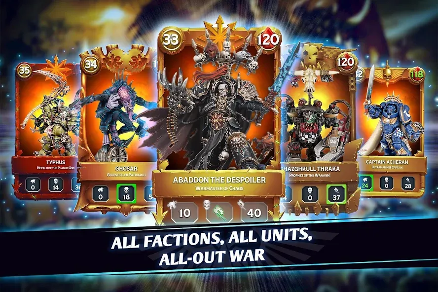 Warhammer Combat Cards - 40K (Вархаммер Комбат Кардс)  [МОД Unlimited Money] Screenshot 1