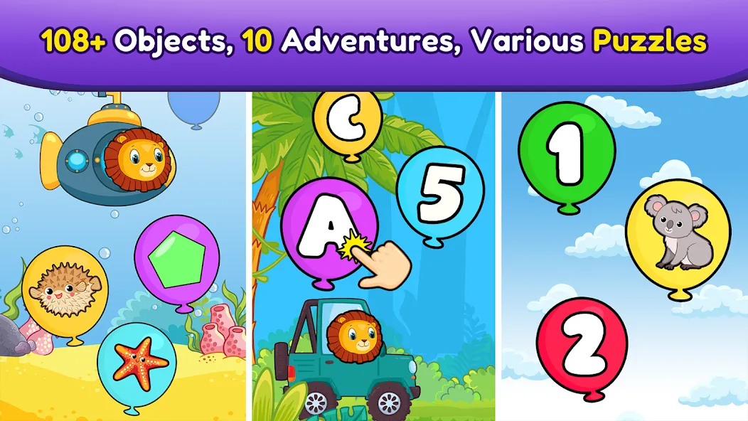 Balloon Pop Kids Learning Game  [МОД Меню] Screenshot 5