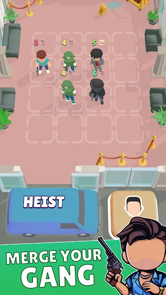 Merge Gangster Heist vs Police (Мердж Гангстер Хейст)  [МОД Menu] Screenshot 1