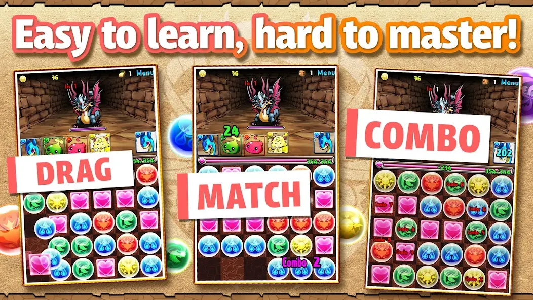 Puzzle & Dragons  [МОД Menu] Screenshot 2