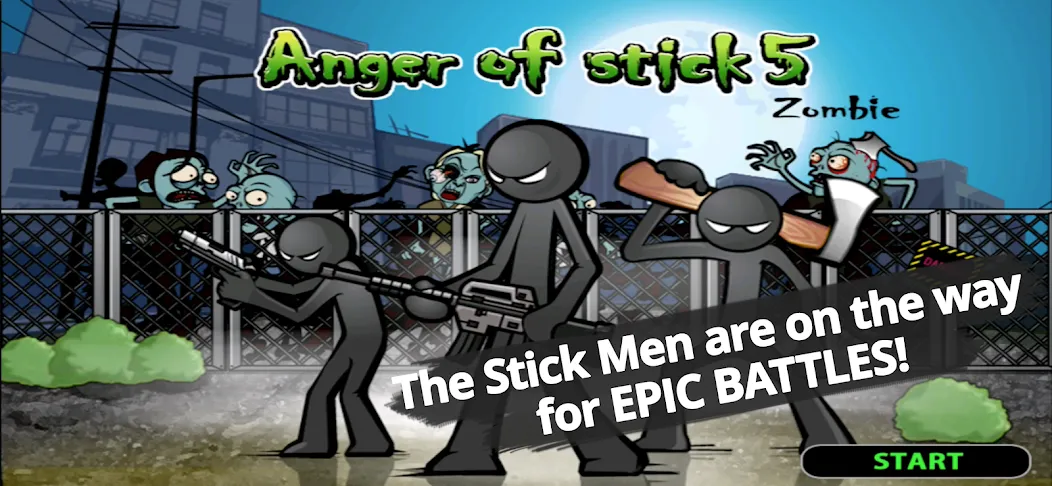 Anger of stick 5 : zombie (Ангер оф стик 5)  [МОД Меню] Screenshot 1