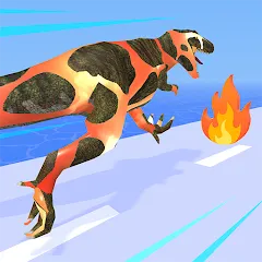 Взлом Dino Evolution Run 3D (Дино Эволюция Ран 3Д)  [МОД Бесконечные монеты] - полная версия apk на Андроид