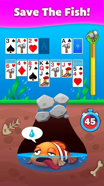 Solitaire Fish  [МОД Unlimited Money] Screenshot 2