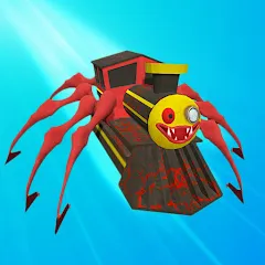 Взломанная Merge Spider Train  [МОД Много монет] - полная версия apk на Андроид