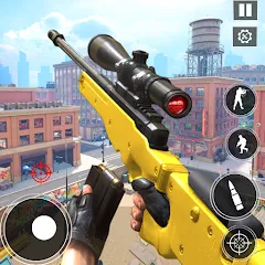 Скачать взлом Code of Sniper 3D Gun Shooting  [МОД Mega Pack] - последняя версия apk на Андроид