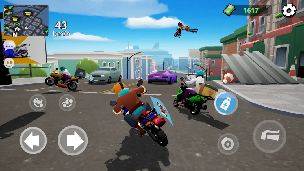 Moto City: Mad Bike Delivery (Мото Сити)  [МОД Mega Pack] Screenshot 2