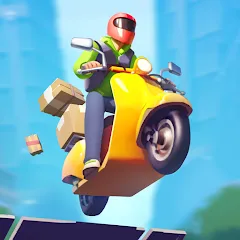 Взломанная Moto City: Mad Bike Delivery (Мото Сити)  [МОД Mega Pack] - последняя версия apk на Андроид