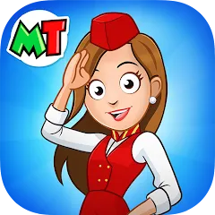 Взломанная My Town Airport games for kids (Май Таун)  [МОД Все открыто] - полная версия apk на Андроид