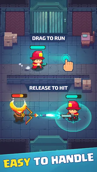 Firefighter: pixel shooter  [МОД Все открыто] Screenshot 2