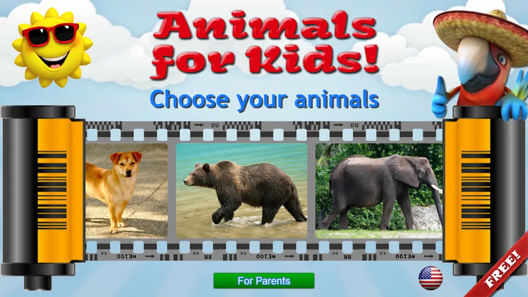 Animals for Kids  [МОД Много денег] Screenshot 1