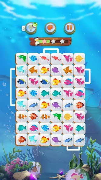 Mahjong Connect Fish World (Мацзян Коннект Рыбный Мир)  [МОД Много денег] Screenshot 3