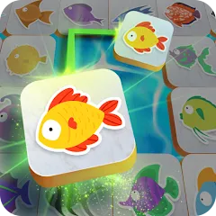 Скачать взломанную Mahjong Connect Fish World (Мацзян Коннект Рыбный Мир)  [МОД Много денег] - полная версия apk на Андроид