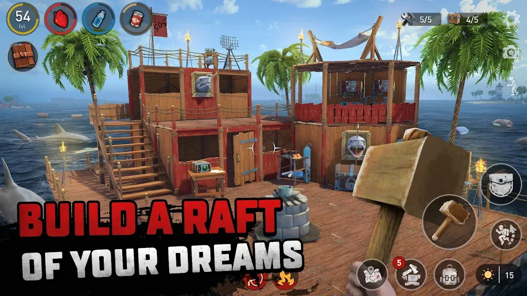 Raft® Survival - Ocean Nomad (Рафт)  [МОД Много денег] Screenshot 5