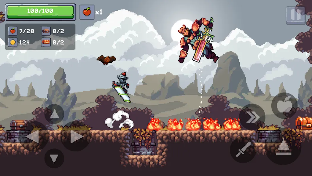 Apple Knight 2: Action Game (Эппл Найт)  [МОД Mega Pack] Screenshot 1