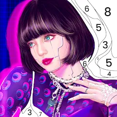 Взлом BlackPink Paint by Number (БлэкПинк Раскраска по номерам)  [МОД Unlimited Money] - стабильная версия apk на Андроид