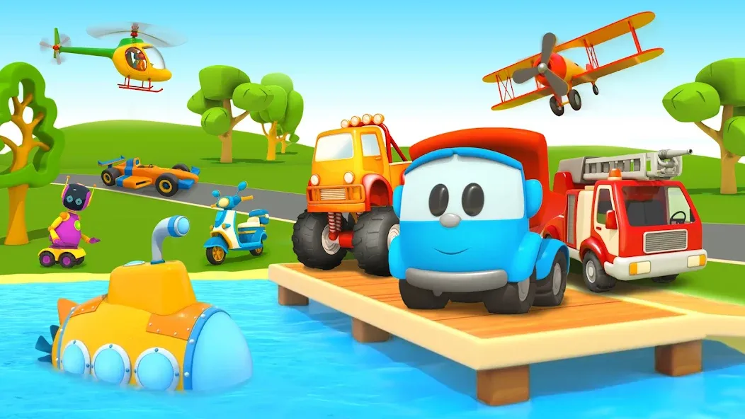 Leo 2: Puzzles & Cars for Kids  [МОД Menu] Screenshot 1