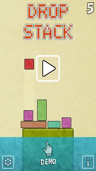 Drop Stack Block Stacking Game (Дроп Стэк блочная игра с укладкой блоков)  [МОД Unlimited Money] Screenshot 1